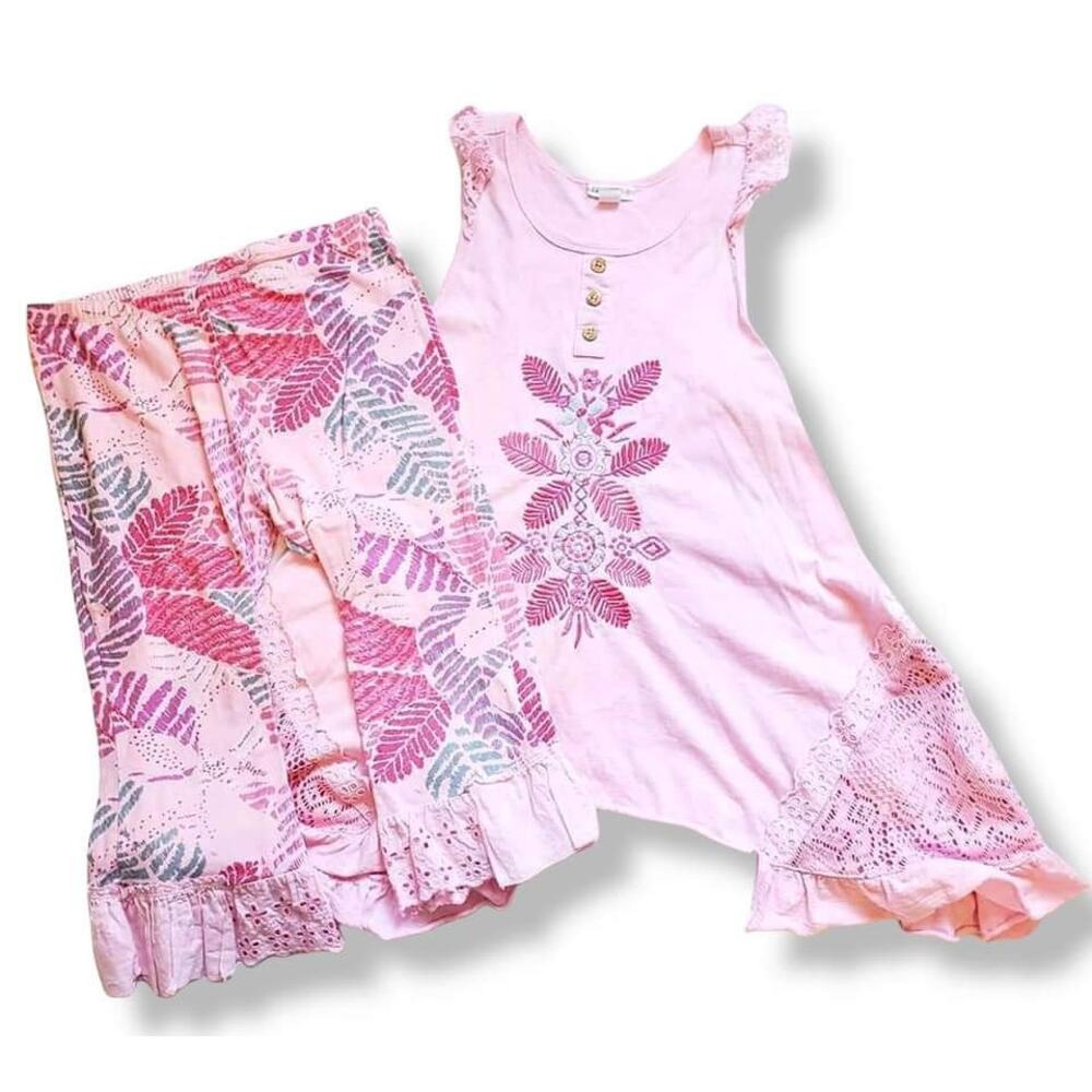 Naartjie 10 Tropical Beach Soul Tunic Outfit Set Pink